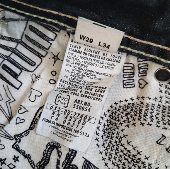 EVISU X PUMA Collab True Love Never Dies Jeans - Picture 5 of 8